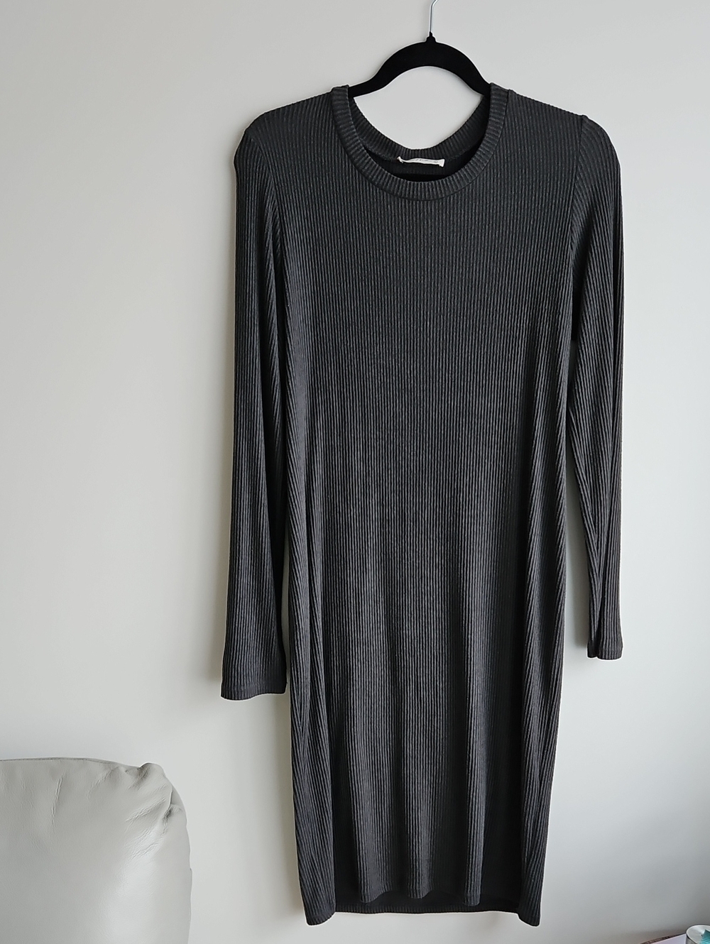 Maternity Dress Ribbed Long-Sleeve